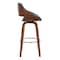 Armen Living Mona 26" Counter Height Swivel Gray Faux Leather and Walnut Wood Bar Stool LCMNBAWAGR26 - alternate 5